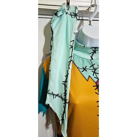 The Nightmare Before Christmas Sally Costume Juniors 7-9 Dress Wig Glovettes - Picture 4 of 9